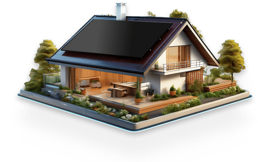 House with solar panels